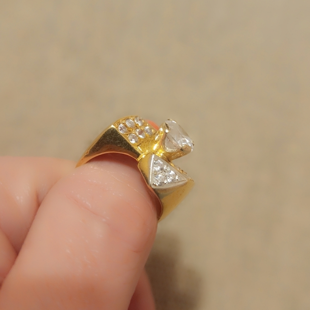 Two Tones,Gold Ring - image 6